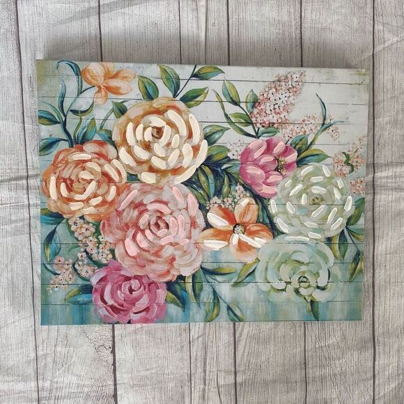 Floral Canvas painting 19”x15” - Picture 1 of 6